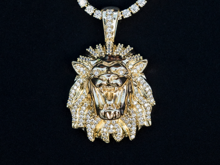 Iced Lion Pendant Online now