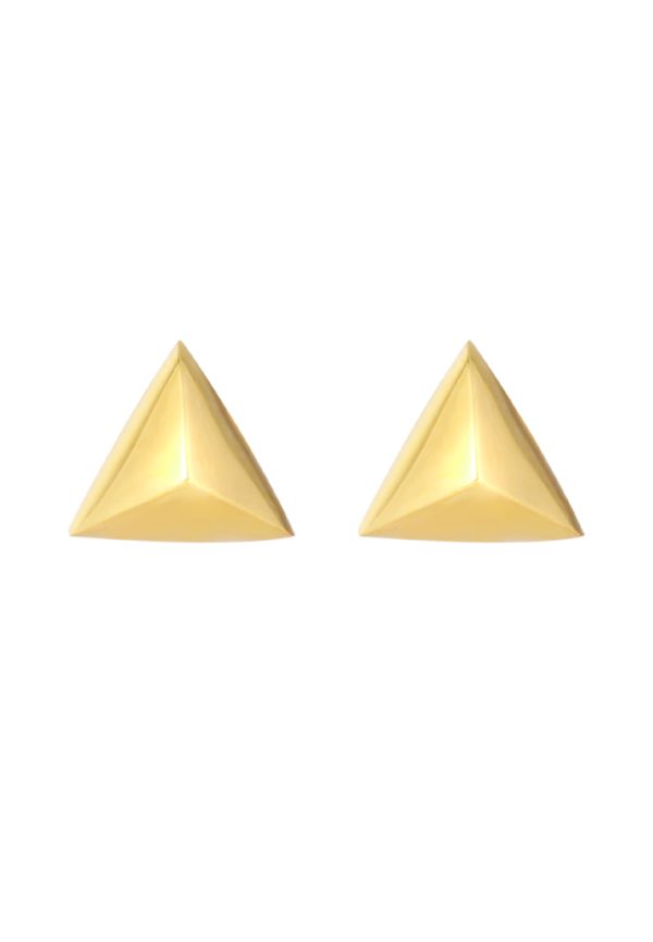 TOMEI Lusso Italia Pyramid Earrings, Yellow Gold 916 Online now