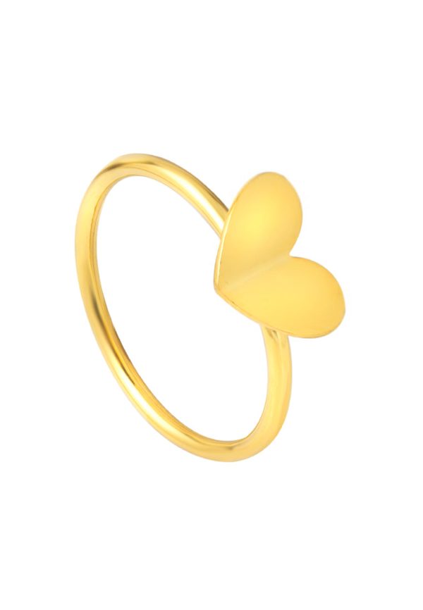 TOMEI Exciting Heart Ring, Yellow Gold 916 Hot on Sale