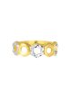 TOMEI Dual-Tone Oxagon Ring, Yellow Gold 916 For Sale