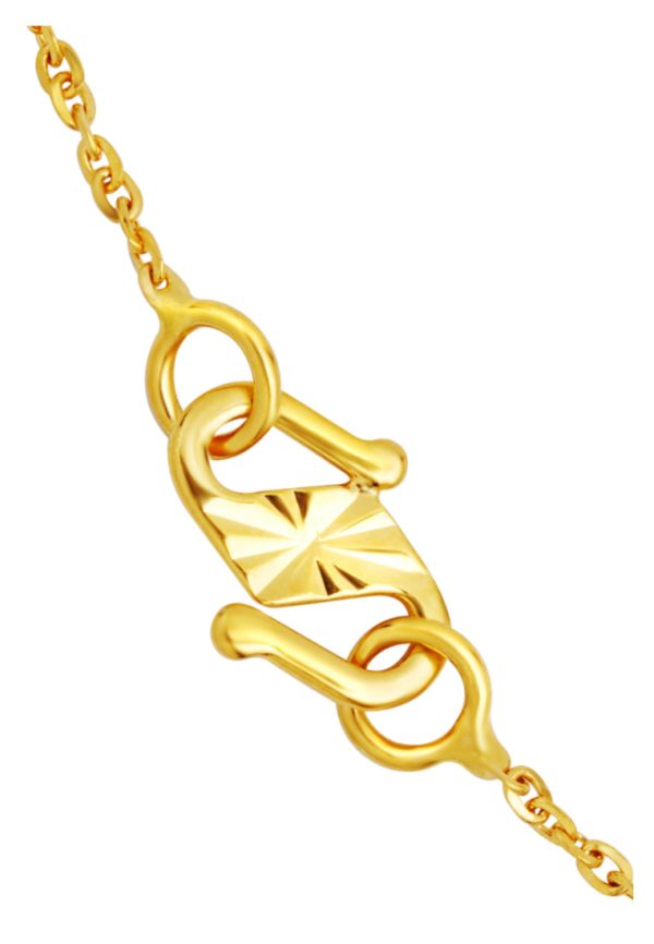 TOMEI Lasered Rugby Necklace, Yellow Gold 916 Online now