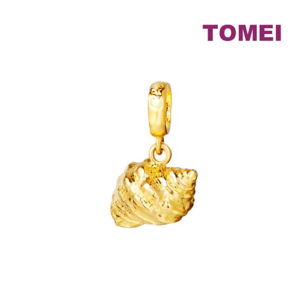 TOMEI Ocean Collection, Spiral Shell Charm, Yellow Gold 916 on Sale