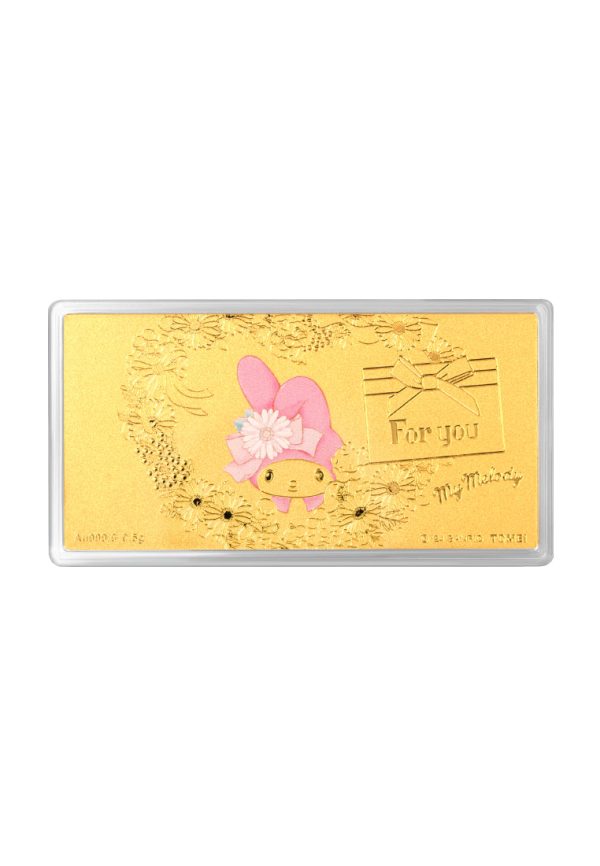 TOMEI X SANRIO My Melody Bloom Gold Foil 0.5G, Yellow Gold 9999 Online now