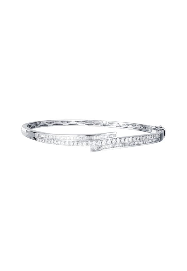 TOMEI Diamond Bangle, White Gold 585 Online Sale