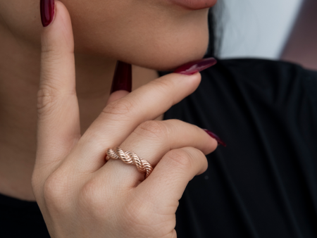 6MM Rope Ring in Rose Gold Supply