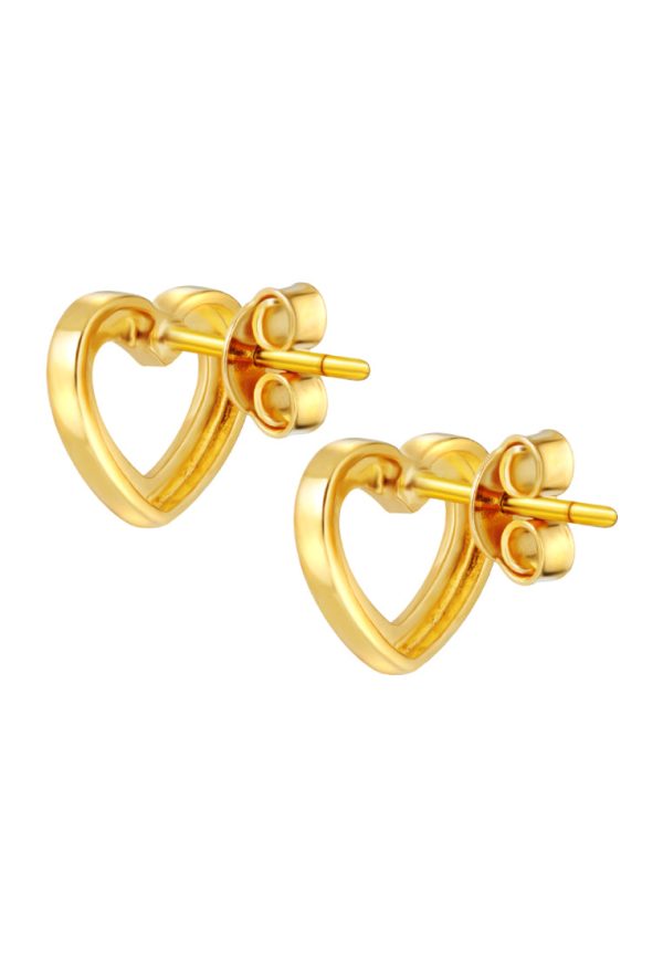 TOMEI Matters of the Heart Earrings, Yellow Gold 916 Fashion