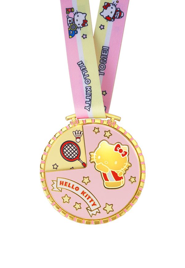 TOMEI X SANRIO Hello Kitty Sports Medal Gold Foil 0.2G, Yellow Gold 9999 Cheap