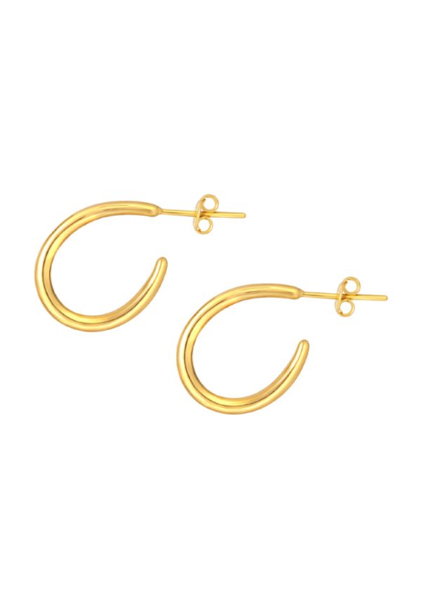 TOMEI C Loop Earrings, Yellow Gold 999 (5D) Supply