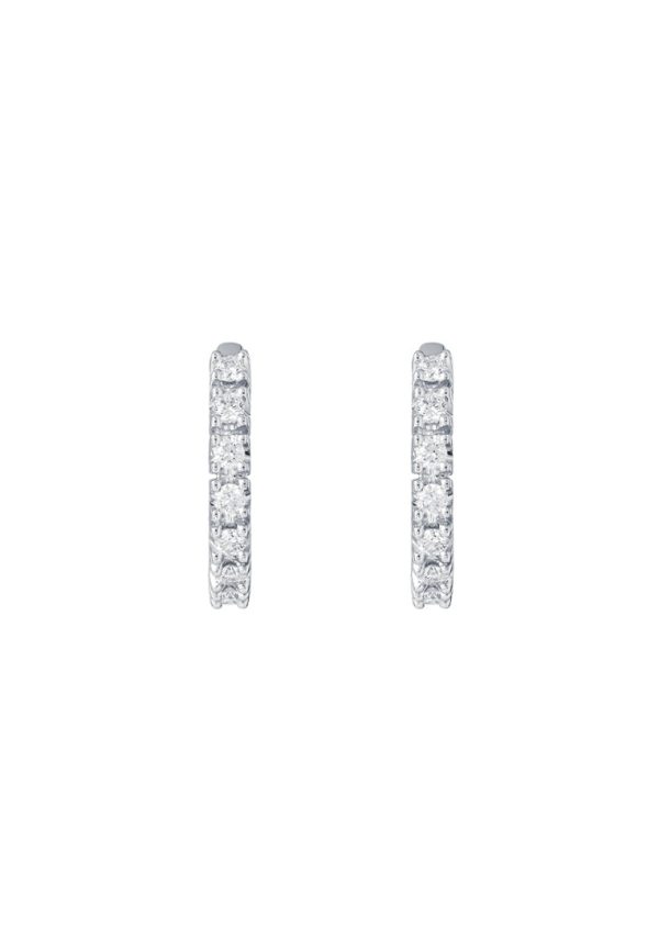 TOMEI Eternity Diamond Earrings, White Gold 750 Online now