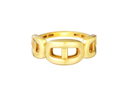 TOMEI Lusso Italia Buckle Concept Ring, Yellow Gold 916 Online Sale