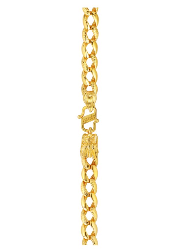 TOMEI Dragon Skin Linked Bracelet, Yellow Gold 999 (5D) Cheap