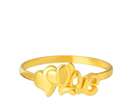 TOMEI Triplex Love Ring, Yellow Gold 916 For Sale