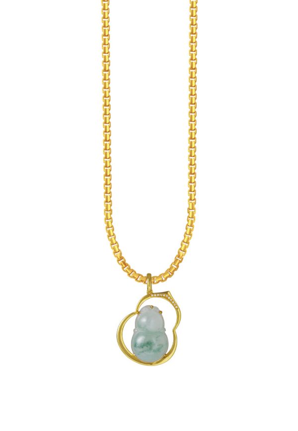 TOMEI Big Gourd Jade Pendant, Yellow Gold 750 Online Sale