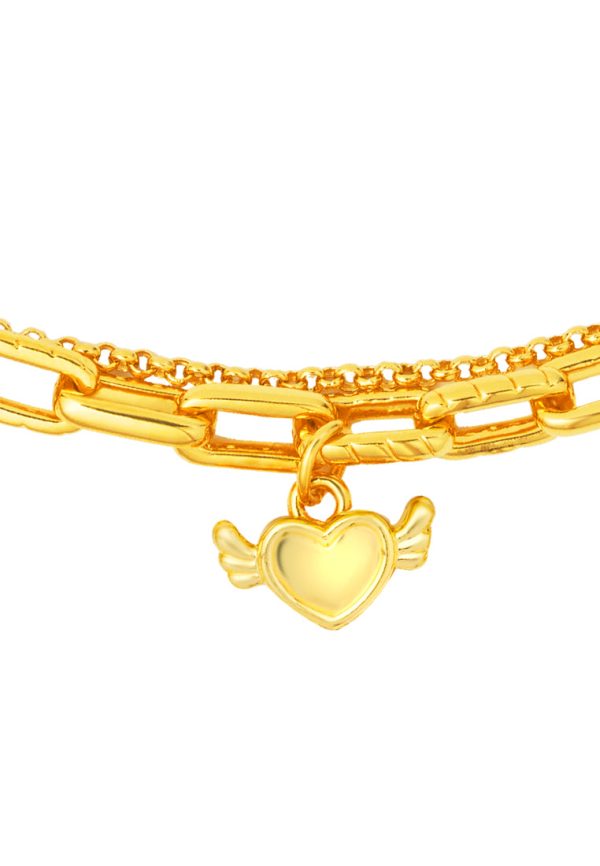 TOMEI Freedom Of The Heart Bracelet, Yellow Gold 999 (5D) Fashion