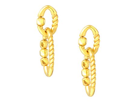 TOMEI Lusso Italia Twist Dangle Earrings, Yellow Gold 916 Online Hot Sale