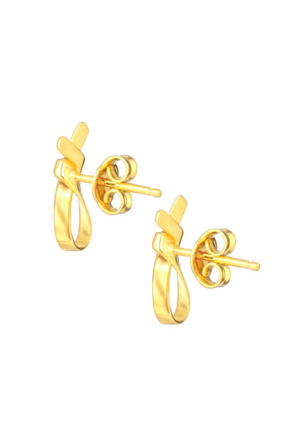 TOMEI Simply Knot Earrings, Yellow Gold 916 Online Hot Sale