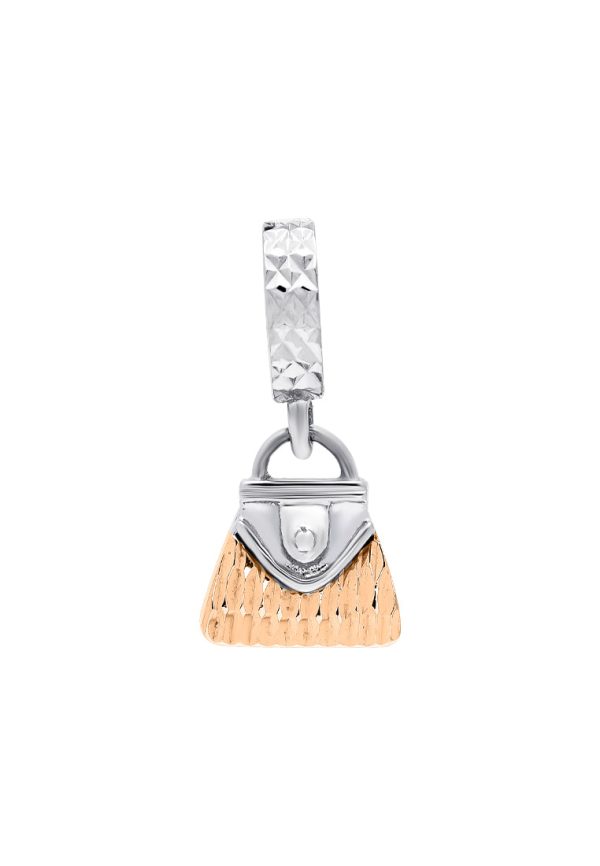 TOMEI Dangling Handbag Charm, White Gold 585 Supply