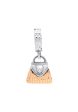 TOMEI Dangling Handbag Charm, White Gold 585 Supply