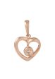 TOMEI [Online Exclusive] Minimalist Heart Shape Pendant, Rose Gold 375 Cheap