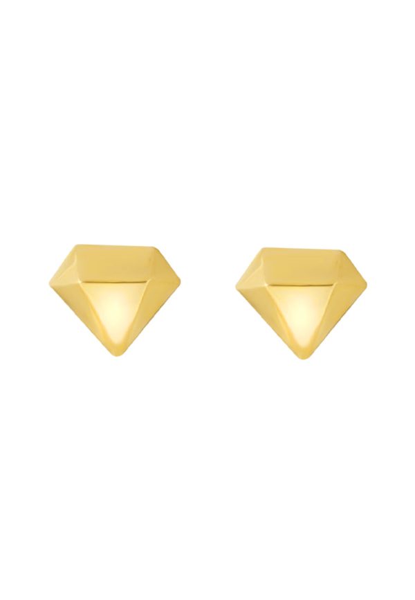 TOMEI Lusso Italia Diamond Shaped Earrings, Yellow Gold 916 on Sale