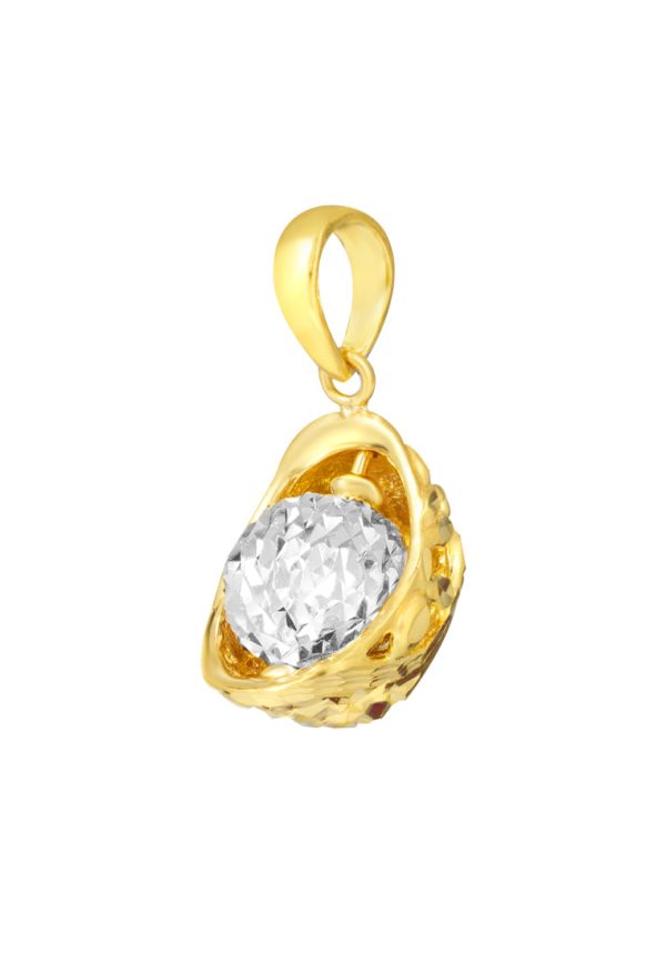 TOMEI Bead In Cradle Pendant, Yellow Gold 916 For Cheap