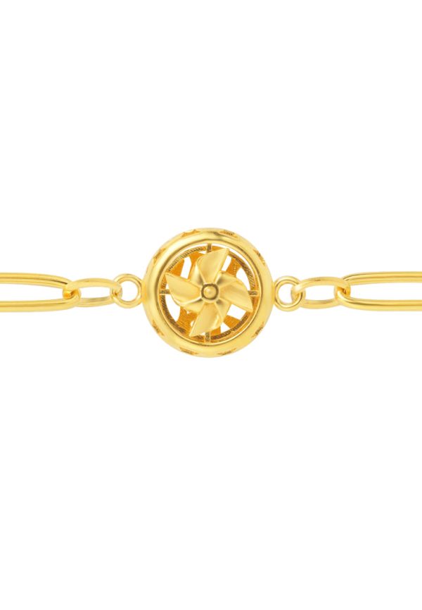 TOMEI Fortune Turns Bracelet, Yellow Gold 916 Hot on Sale