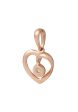 TOMEI [Online Exclusive] Minimalist Heart Shape Pendant, Rose Gold 375 Cheap