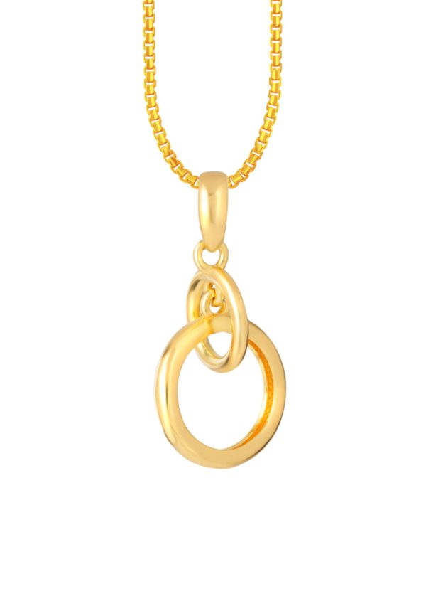 TOMEI Swinging Circles Pendant, Yellow Gold 916 For Discount