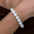 Clustered Tennis Bracelet in White Gold- 8.5mm For Discount