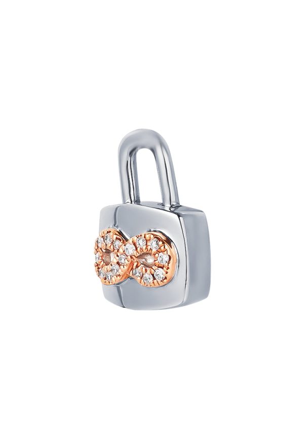 TOMEI Love Lock Collection Infinity Pendant, White Gold 750 Hot on Sale