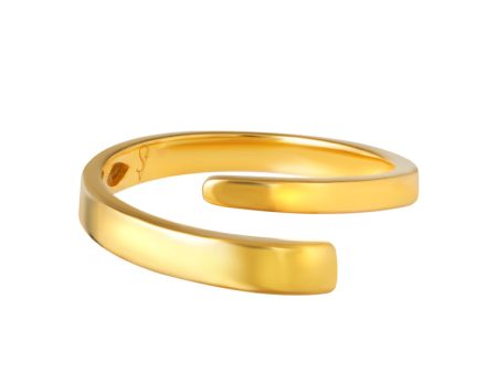 TOMEI Anastasia Extended C-Shape Ring, Yellow Gold 916 Fashion