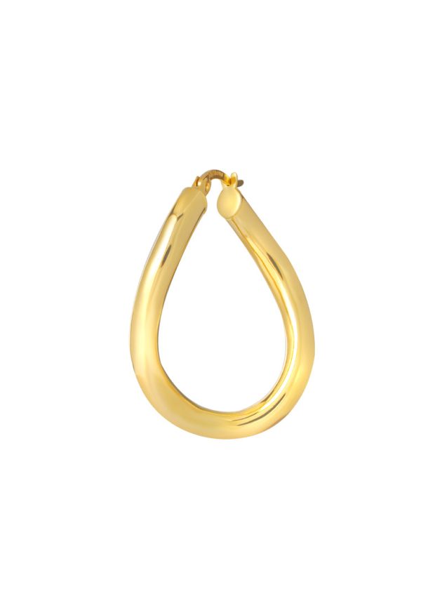 TOMEI Lusso Italia Oval Loop Earrings, Yellow Gold 916 Discount