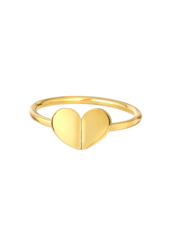 TOMEI Exciting Heart Ring, Yellow Gold 916 Hot on Sale