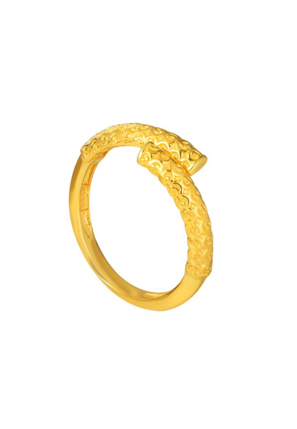 TOMEI Art-Printed Ring, Yellow Gold 916 Fashion