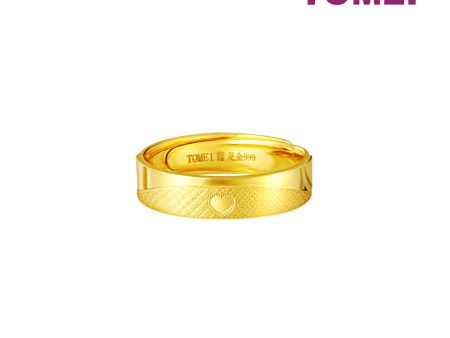 TOMEI X XIFU Heart To Heart Couple Ring For Him, Yellow Gold 999 Sale