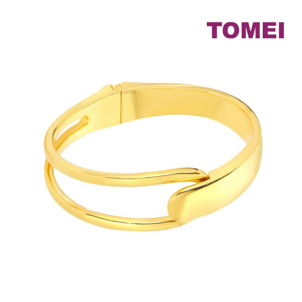 TOMEI Modern Bangle, Yellow Gold 999 (5D) Sale