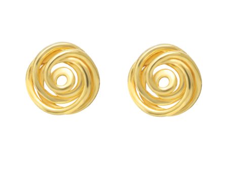 TOMEI Flower Knot Earrings, Yellow Gold 916 on Sale