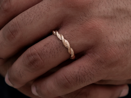 4MM Rope Ring in Rose Gold Sale