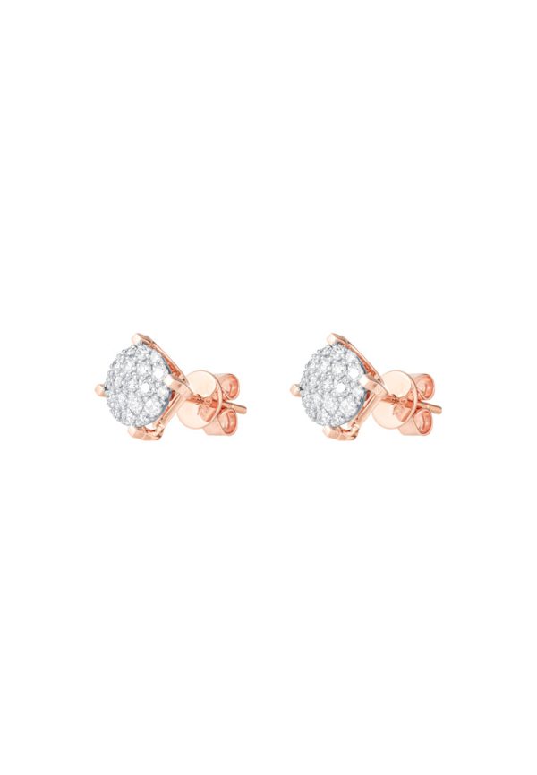 TOMEI Diamond Earrings, White+Rose Gold 750 For Cheap