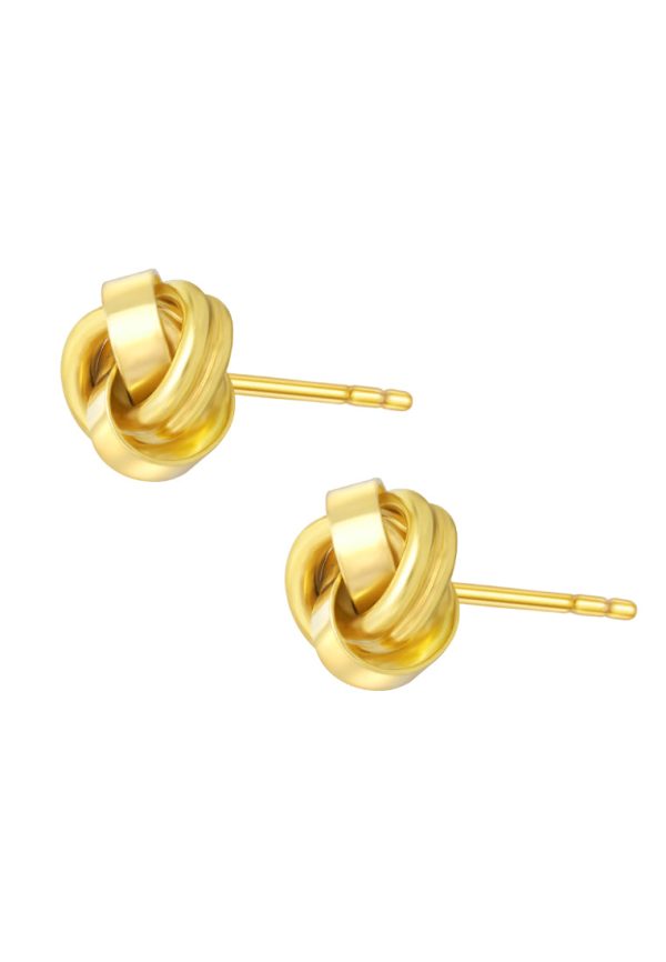 TOMEI Lusso Italia Rounded Knot Earrings, Yellow Gold 916 Online