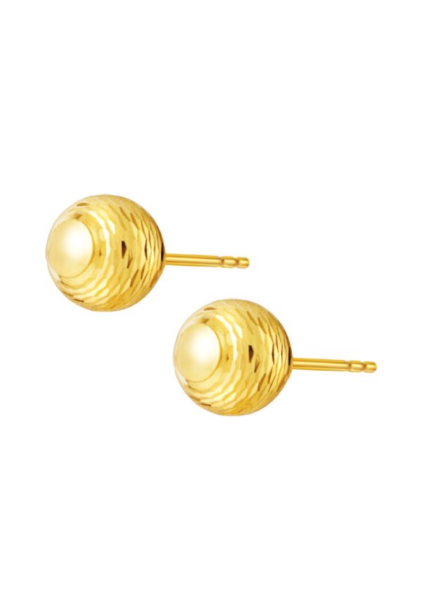 TOMEI Lusso Italia Dazzling Ball Earrings, Yellow Gold 916 Online Sale