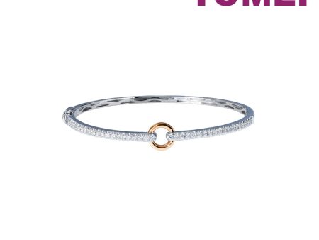 TOMEI Rosy Winter Collection Diamond Bangle, White+Rose Gold 585 Hot on Sale