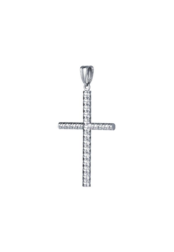 TOMEI Cross Pendant, White Gold 585 For Sale