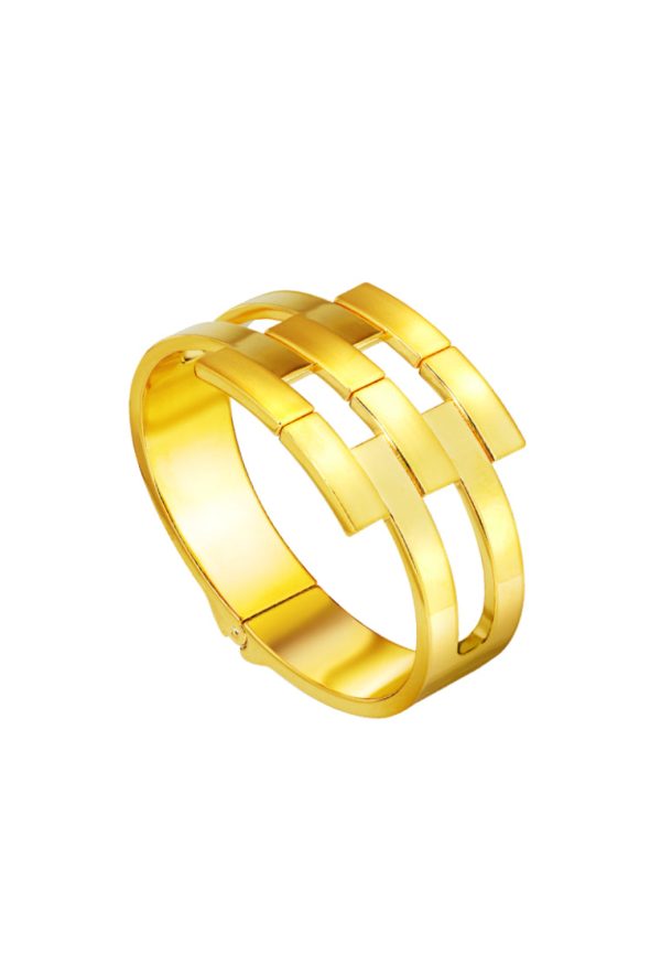 TOMEI Layered Bangle, Yellow Gold 999 (5D) Sale