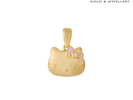 TOMEI x Hello Kitty with Pink Ribbon Pendant, Yellow Gold 916 Cheap