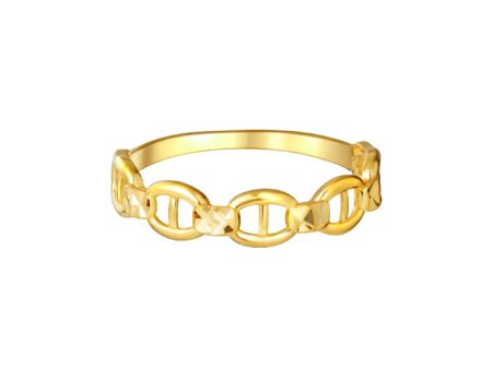 TOMEI Strong Linked Ring, Yellow Gold 916 Fashion