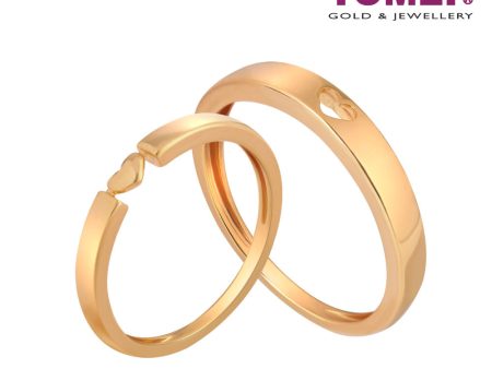 TOMEI Eternal Love Couple Rings, Yellow Gold 916 (XD-YG0765R 0766R-1C) For Discount