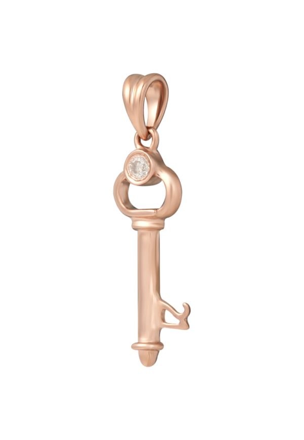 TOMEI [Online Exclusive] Awesome 21st Birthday Key Pendant, Rose Gold 375 For Sale