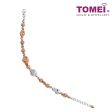 TOMEI Dual-Tone Glittering Shells Bracelet, White+Rose Gold 585 Online Hot Sale