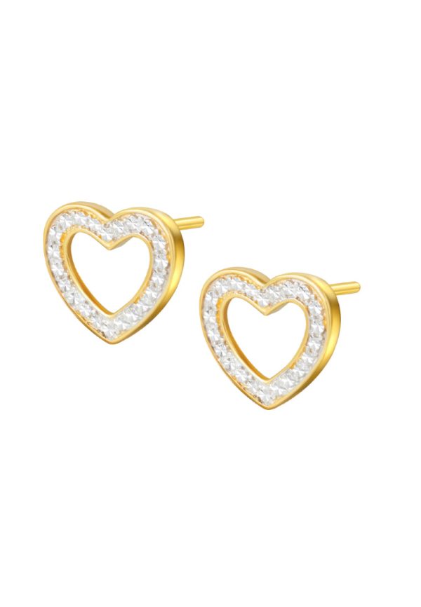 TOMEI Matters of the Heart Earrings, Yellow Gold 916 Fashion